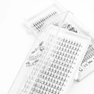 6D-пучкові вії мікс довжин для нарощування (товщина 0.07mm)