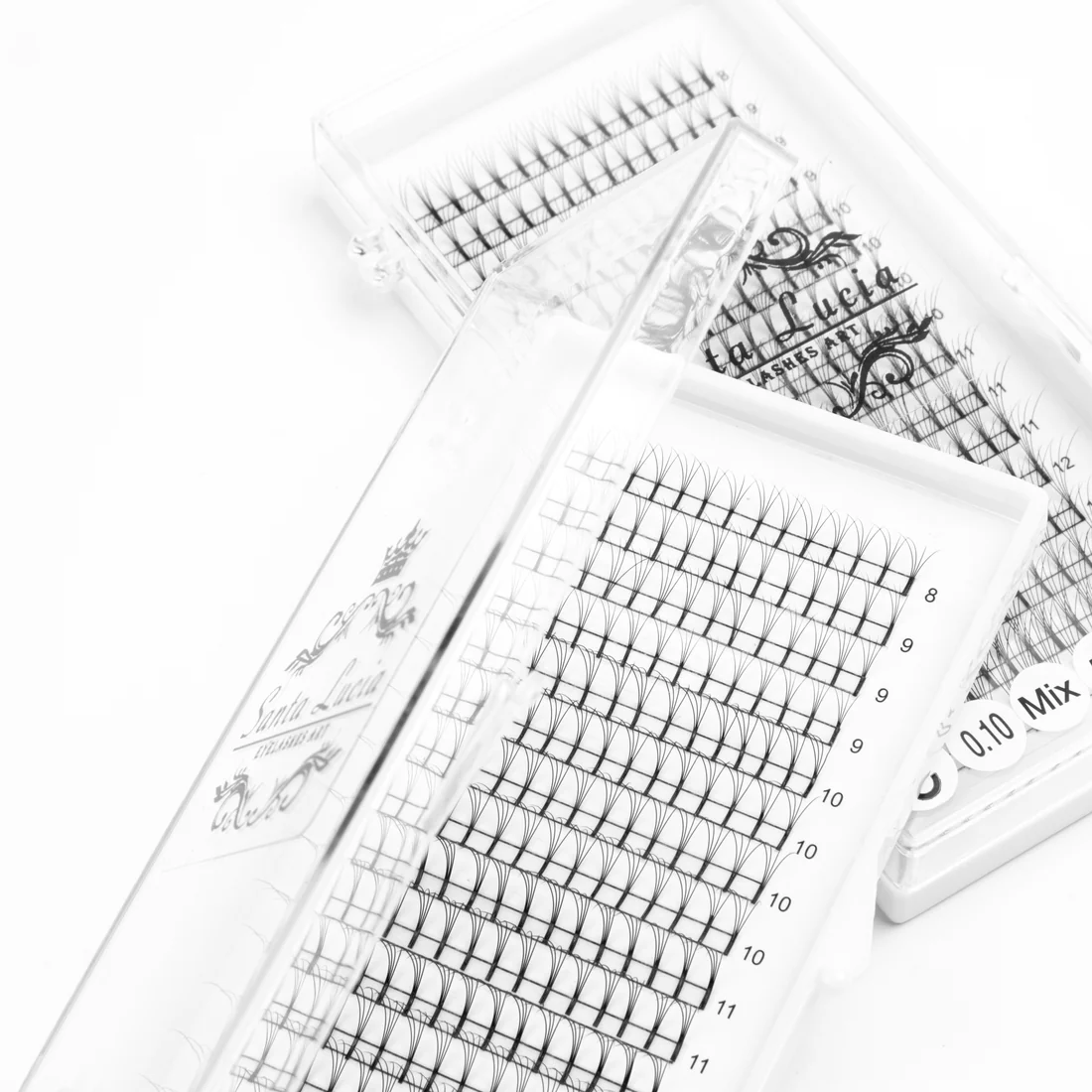 4D-пучкові вії мікс довжин для нарощування (товщина 0.10mm) - Зображення 3